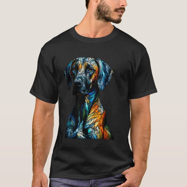 Polygon Art Rhodesian Ridgeback Ridgebacks T-Shirt (Front)