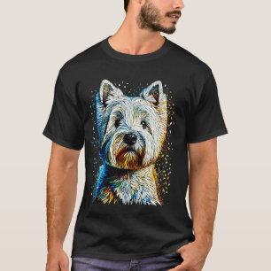Polygon Art West Highland White Terrier Westie T-Shirt