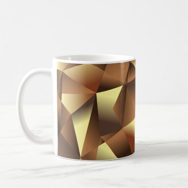 Polygon Background: Abstract Textured Art Coffee Mug (Left)
