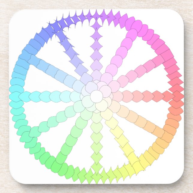 polygon evolution wheel geometry coaster (Front)