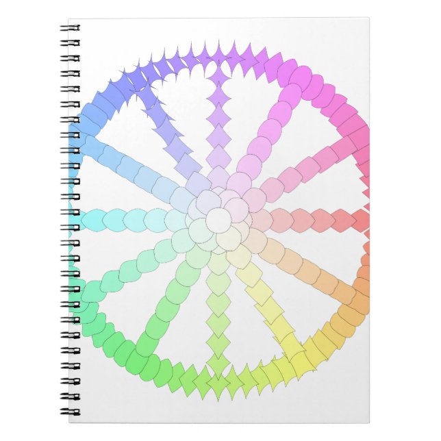 polygon evolution wheel geometry spiral notebook (Front)