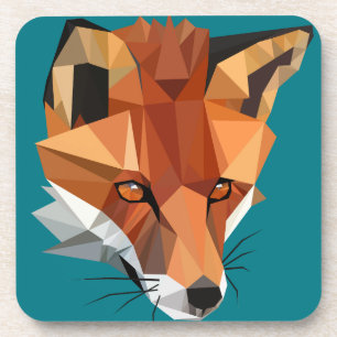 Polygon Fox Custom Coaster