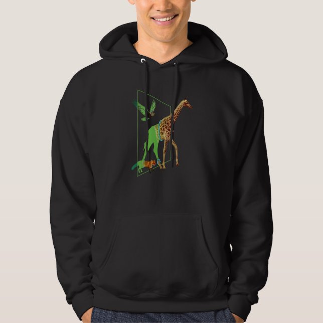 Polygon Giraffe, Hawk, Fox Gate  Men, Ladies Child Hoodie (Front)