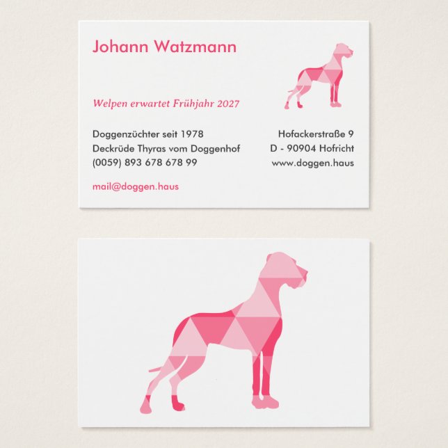Polygon Great Dane Pink (Front & Back)