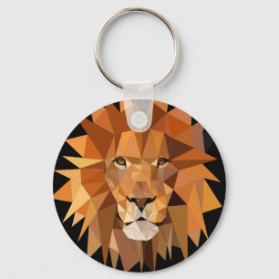 Polygon Lion Custom Key Ring