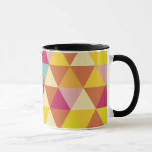 Polygon Multi colour Triangles in Geometrical Shap Mug
