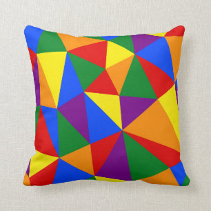 Polygon Rainbow Pattern Cushion