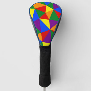 Polygon Rainbow Pattern Golf Head Cover