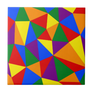 Polygon Rainbow Pattern Tile