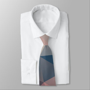 Polygonal geometrical triangles bright colourful c tie