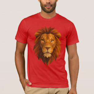 Polygonal Lion Head – Geometric Power Design for M T-Shirt