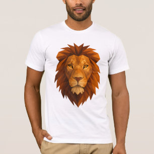 Polygonal Lion Head – Geometric Power Design for M T-Shirt