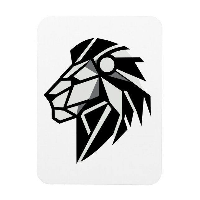 Polygonal lion Head Magnet (Vertical)