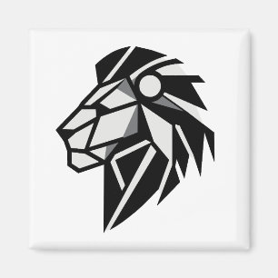Polygonal lion Head Magnet