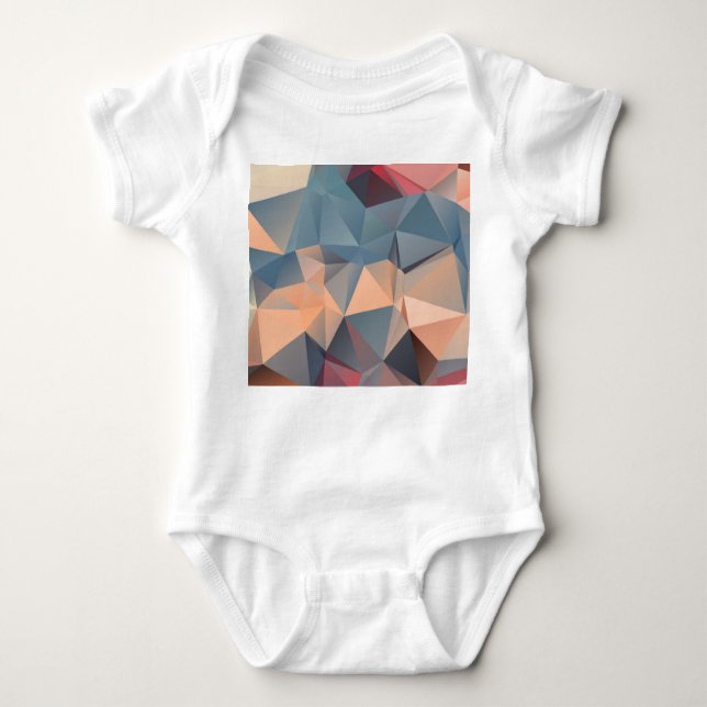 Polygonal Mosaic: Creative Geometrical Elegance. Baby Bodysuit (Front)