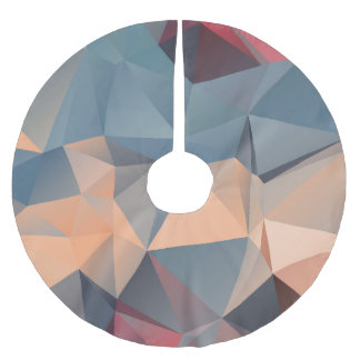 Polygonal Mosaic: Creative Geometrical Elegance. Brushed Polyester Tree Skirt