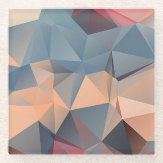 Polygonal Mosaic: Creative Geometrical Elegance. Glass Coaster