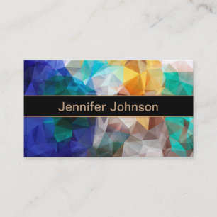 Polygonal personalised geometrical shapes triangle business card
