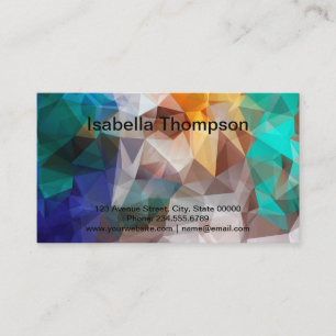 Polygonal personalised geometrical shapes triangle business card
