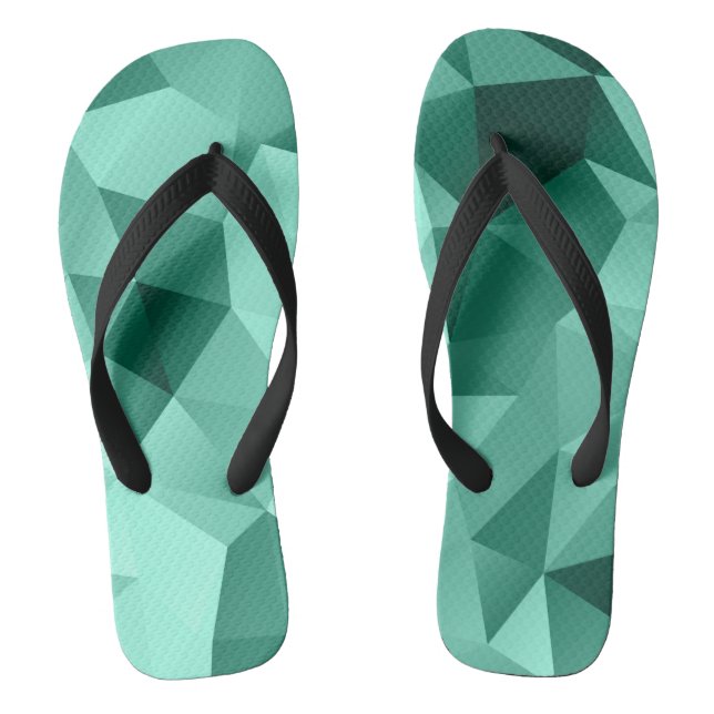 Polygonal triangles geometrical print jandals (Footbed)