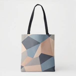 Polygonal variegated seamless pattern. multi-color tote bag