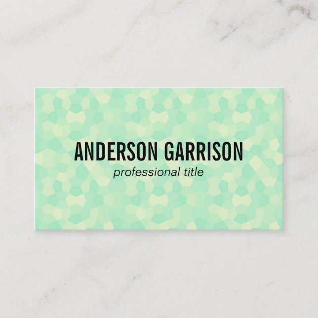 Polygons | green/black business card (Front)