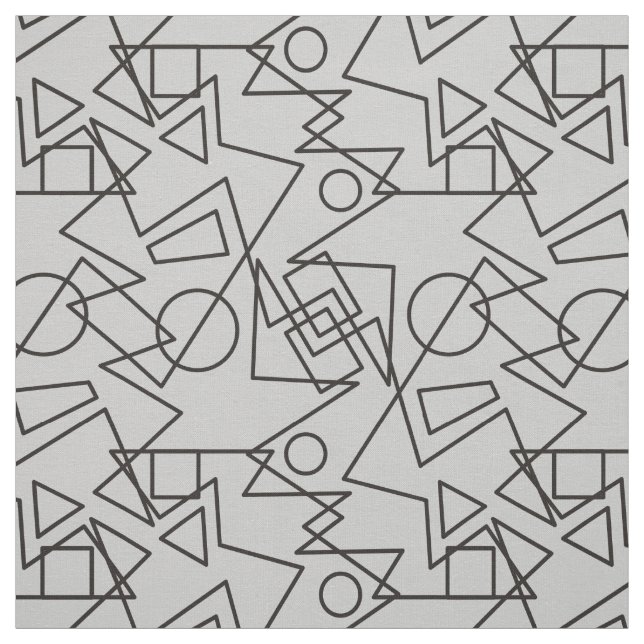 Polygons Rings Triangles Rectangles Squares MIX Fabric (Swatch)