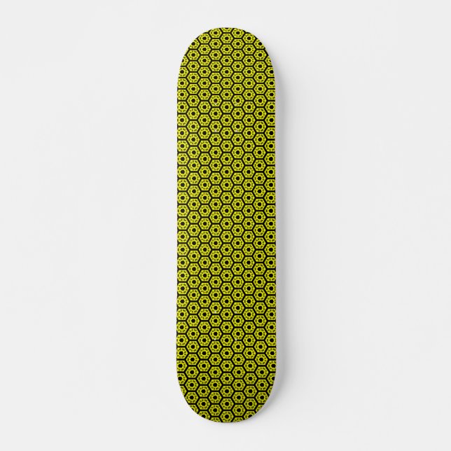 Polygons v2 - Black and Yellow Skateboard (Front)