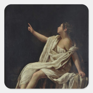 Polyhymnia, the Muse of Lyric Poetry, 1620 Square Sticker