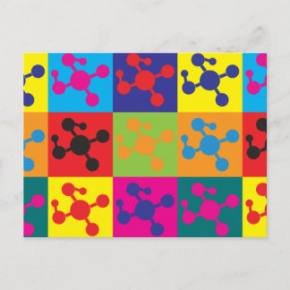 Polymer Chemistry Pop Art Postcard