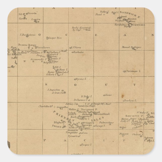 Polynesia 2 square sticker (Front)