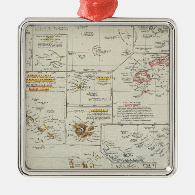 Polynesia, Islands of the Pacific Metal Tree Decoration (Front)