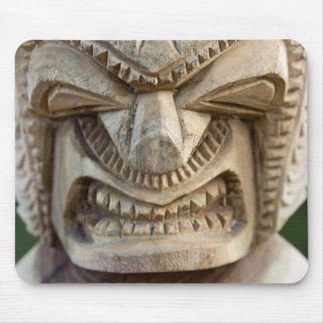 Polynesia, Kingdom of Tonga. Close-up of tiki Mouse Pad (Front)