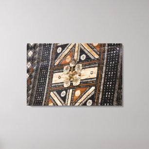 Polynesia, Kingdom of Tonga. Detail of tapa Canvas Print
