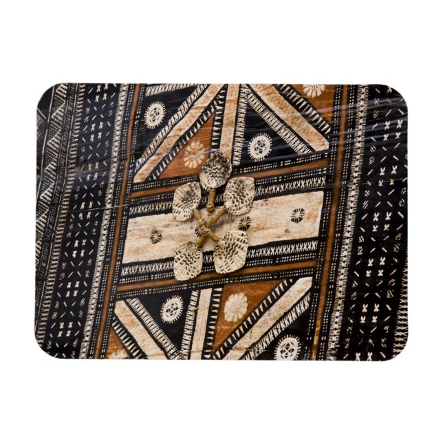 Polynesia, Kingdom of Tonga. Detail of tapa Magnet (Horizontal)