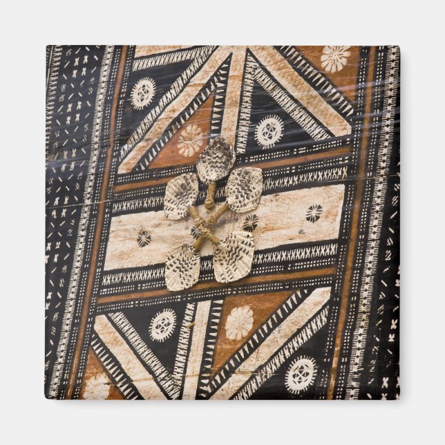 Polynesia, Kingdom of Tonga. Detail of tapa Magnet (Front)