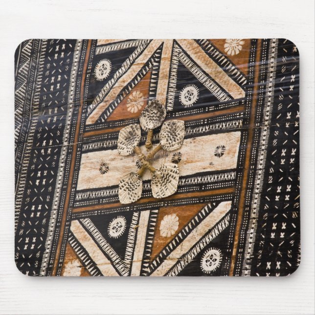 Polynesia, Kingdom of Tonga. Detail of tapa Mouse Pad (Front)
