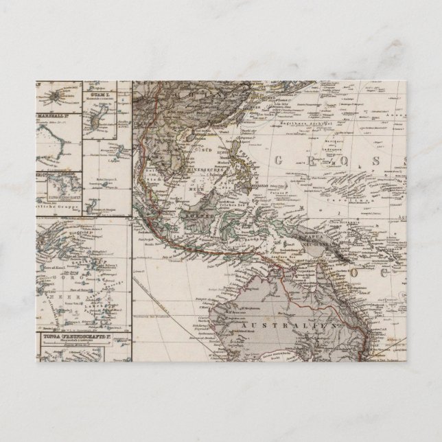Polynesia Map Postcard (Front)