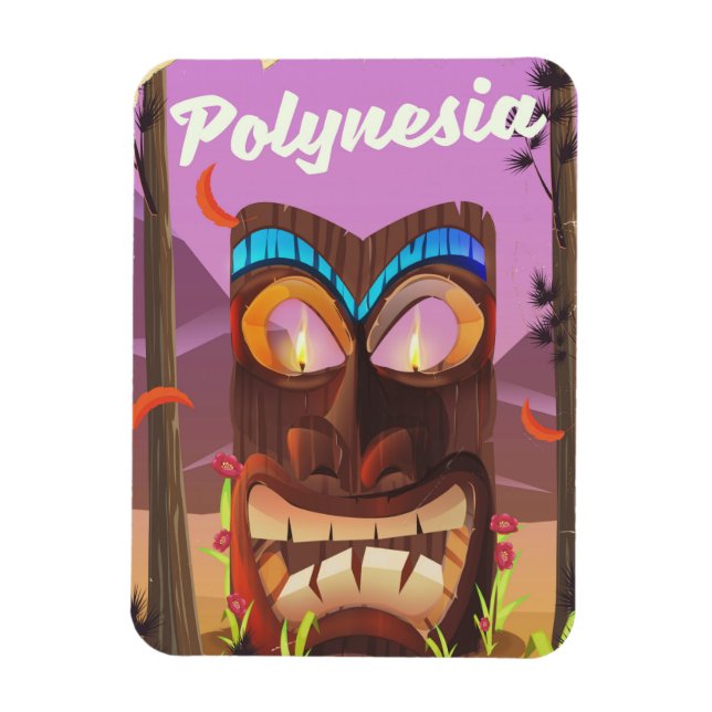Polynesia Tiki mask Magnet (Vertical)