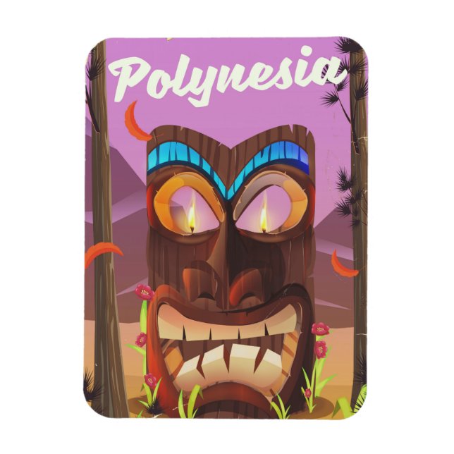 Polynesia Tiki mask Magnet (Vertical)