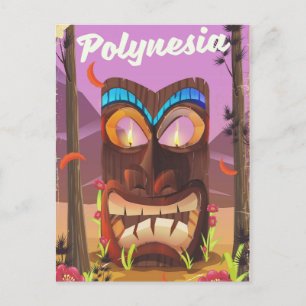 Polynesia Tiki mask Postcard