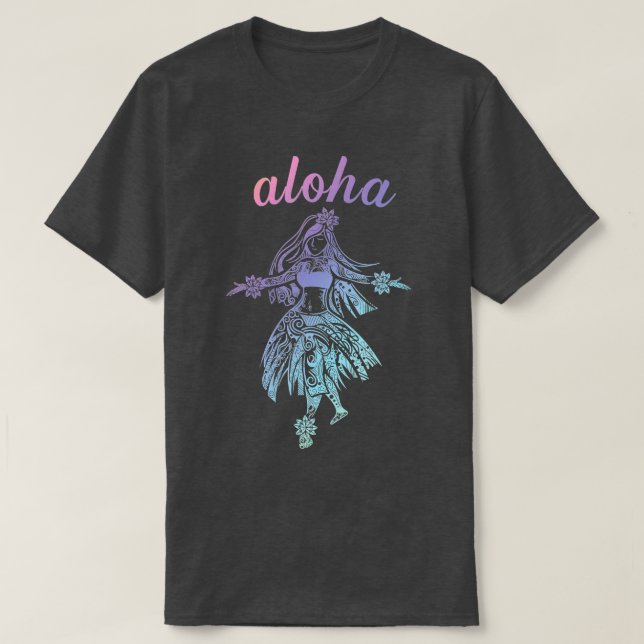 Polynesian Aloha Tribal Hula Dancer Shirt  Hawaiia (Design Front)