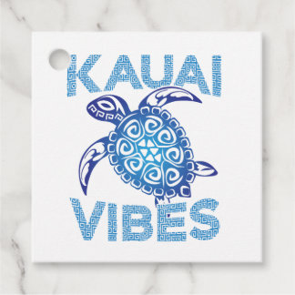 Polynesian Blue Tribal Sea Turtle Kauai Vibes Copy Favour Tags