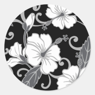 POLYNESIAN DREAM (BLACK) CLASSIC ROUND STICKER