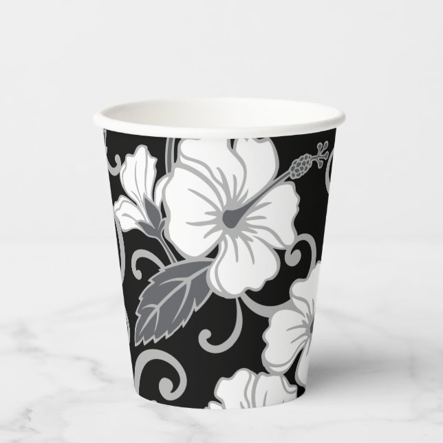 POLYNESIAN DREAM (BLACK) PAPER CUPS (Front)