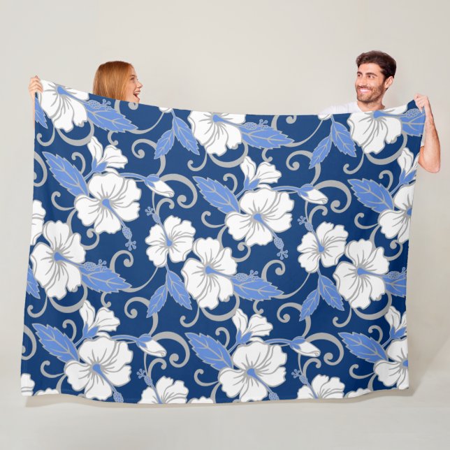 POLYNESIAN DREAM (BLUE) FLEECE BLANKET (In Situ)