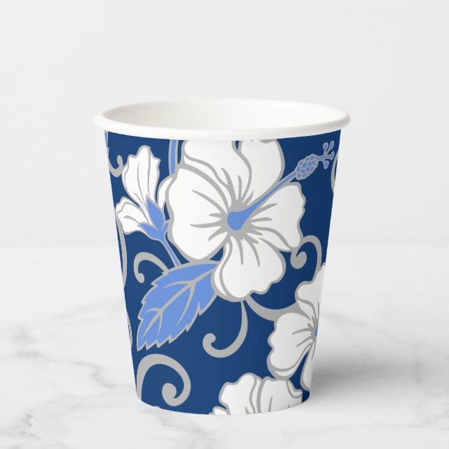 POLYNESIAN DREAM (BLUE) PAPER CUPS (Front)