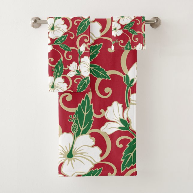 POLYNESIAN DREAM (CHRISTMAS) BATH TOWEL SET (Insitu)