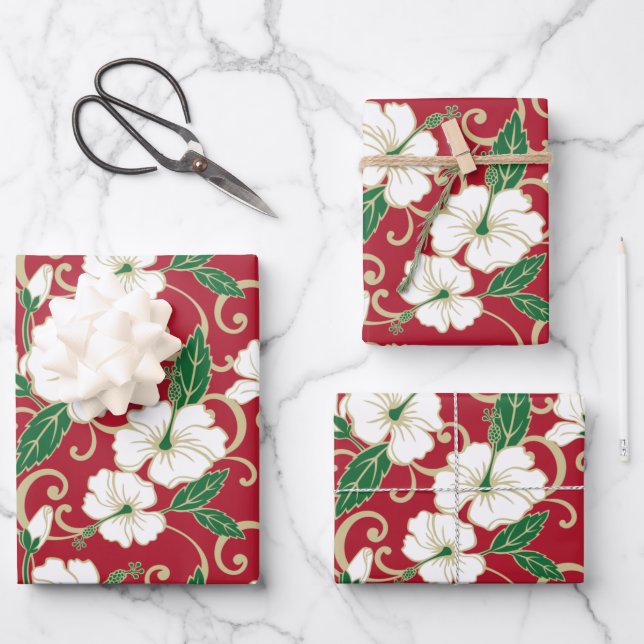 POLYNESIAN DREAM (CHRISTMAS) WRAPPING PAPER SHEET (Front)