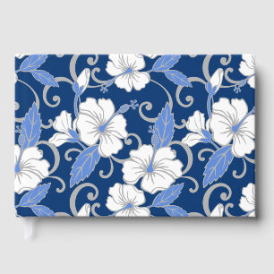 POLYNESIAN DREAM IN PATTERN BLUE GUEST BOOK
